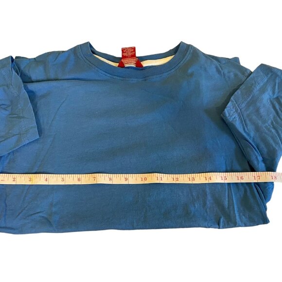 Izod Men Medium Blue Cotton T-Shirt Casual Classiccore Cozycore - Picture 6 of 7